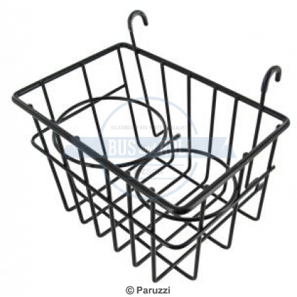 storage-basket-with-cup-holders-black