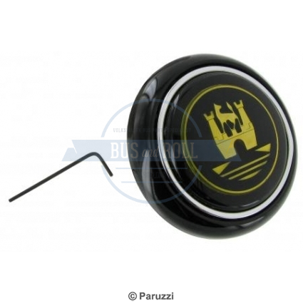 horn-button-black-with-gold-colored-emblem