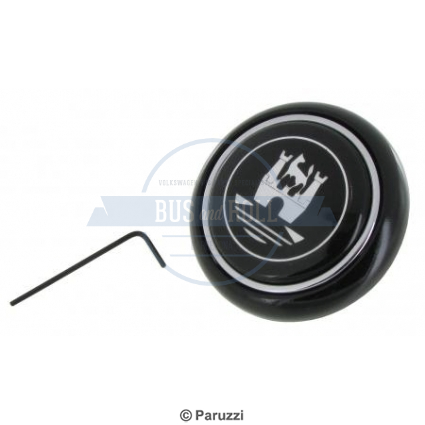 horn-button-black-with-silver-colored-emblem