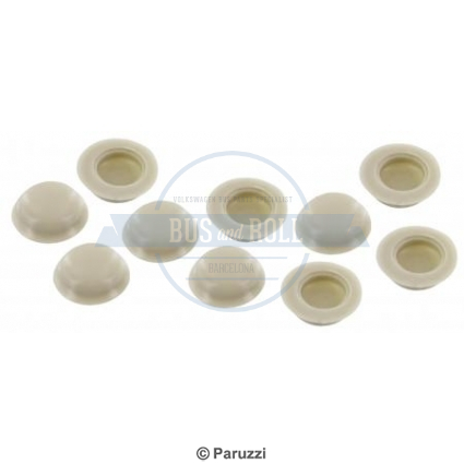 screw-cover-sliding-roof-parts-silver-beige-10-pieces