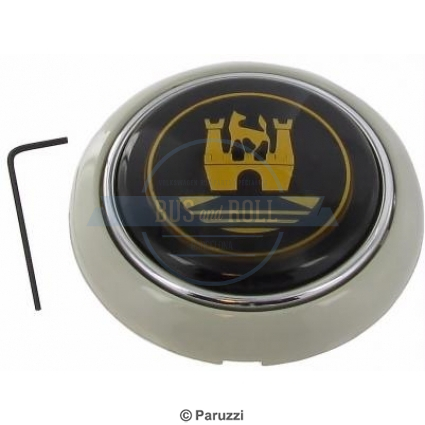 horn-button-silver-beige-with-gold-colored-emblem
